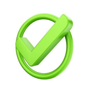 Green check mark icon on black background png