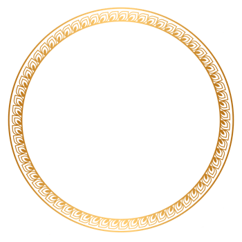 Golden Circle Frame Border design png