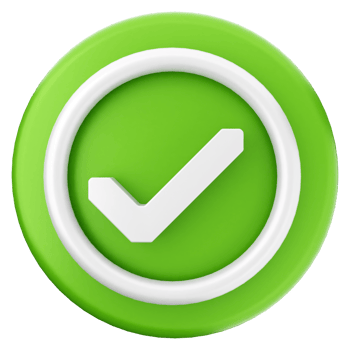 A green check mark icon on a black background png