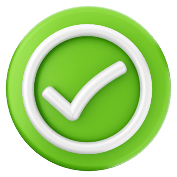 A green check mark icon on a black background png
