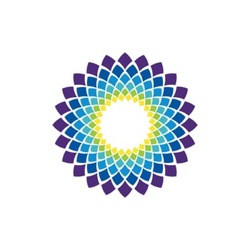 Ornamental Star Flower Logo Template Illustration Design. EPS 10. vector