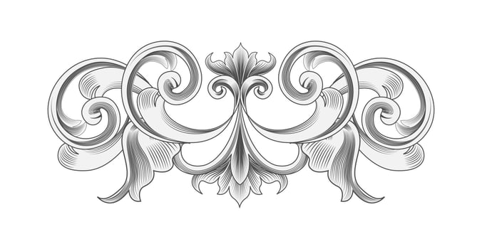 Vintage decorative elements on black colour vector