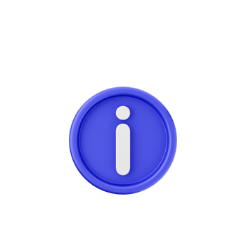 A blue button with the word i on it png