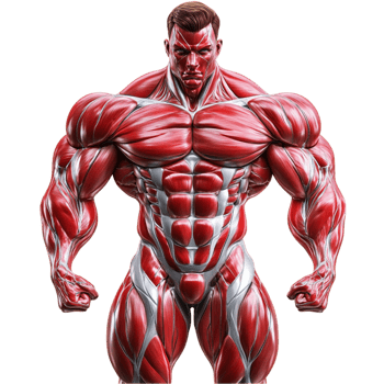 Athletic Muscular Bodybuilder on Transparent Background png