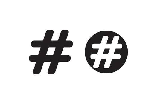 Hashtag icon illustration vector