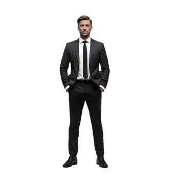 Business professional portrait studio image indoor front view confidence and success png