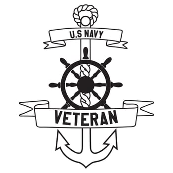 Bold US Navy T-shirt Design with Naval Clipart Illustration vector