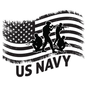 US Navy Forces T-shirt Design Featuring Powerful Forces Illustration vector