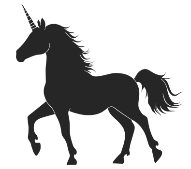 Unicorn Silhouette Cut Out png
