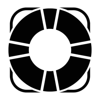 Life Saver Glyph Icon Design vector