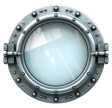 Metallic Porthole Cut Out png