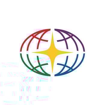Colorful Oval Globe Logo Template Illustration Design. EPS 10. vector