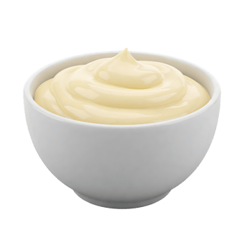 mayonnaise in a bowl on a transparent background png