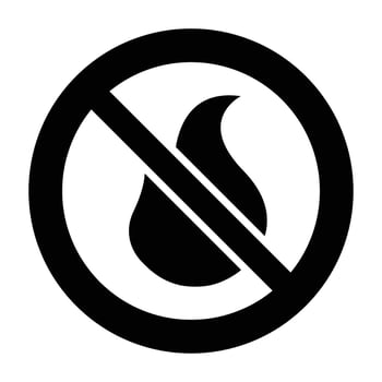 No Fire Glyph Icon Design vector