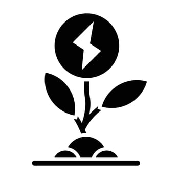 Bio Energy Glyph Icon Design vector