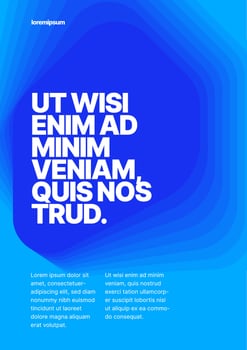 Font and paper product with fluted glass effect used for message. Layout template with fluid gradient background for flyer, poster or banner. vector