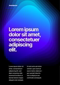 Vibrant poster promote modern changes with blue graphics. Simple corporate layout template for events, companies or any business related. vector