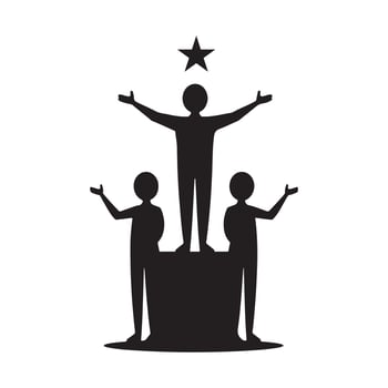 Best Team Success Collaboration icon vector