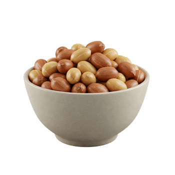 peanuts in a bowl isolated on transparent background png