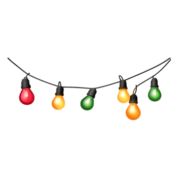 Colorful Decorative String Lights for Festive Celebrations and Events png