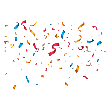 Colorful Confetti Falling Gently for Celebratory Background png