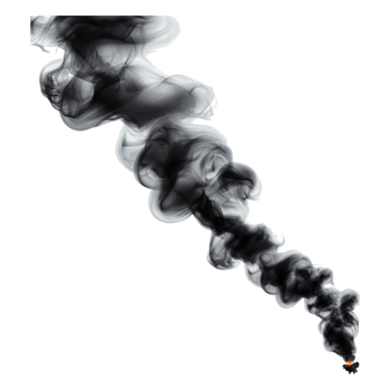 Dark Smoke Swirling in the Air with Wisps and Fiery Edge png