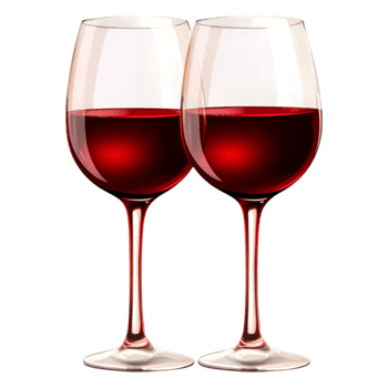 Elegant Glasses of Red Wine Toasting for Celebration Moments png