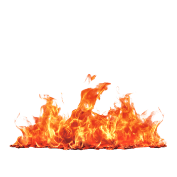 Vibrant Flames Rising Up with Intense Heat and Bright Colors png