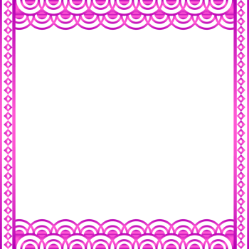 Pink Rectangle Frame With Vintage Ornament png