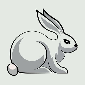 A cute rabbit illustration vector