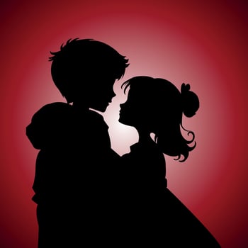 A cute couple illustration vector