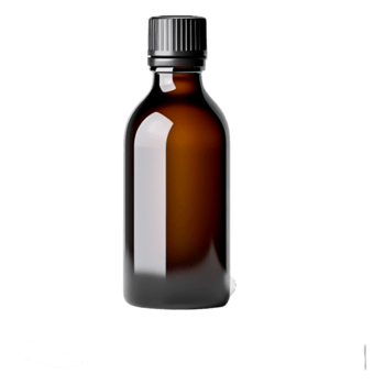 Brown Glass Bottle with Black Cap for Medicinal or Cosmetic Use png