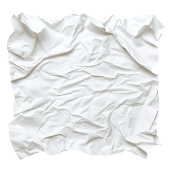 Crumpled White Paper Texture for Background and Design Use png