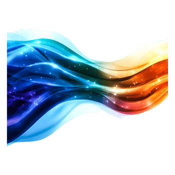 Colorful Abstract Wave Design with Flowing Light Effects png