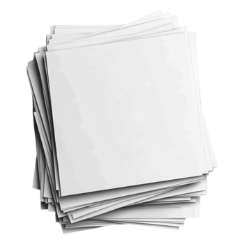 Stacked Blank Paper Sheets Isolated on for Design png