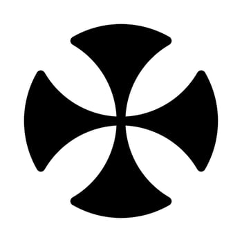 Modern Maltese cross icon vector