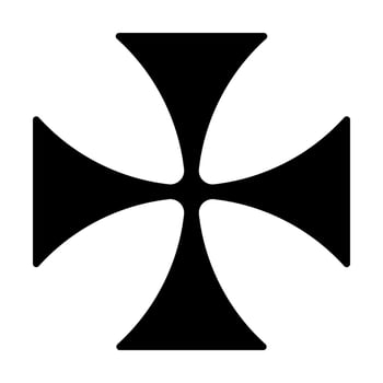 Maltese cross icon vector