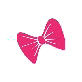 Pink Bow tie Illustration Design. EPS 10. vector