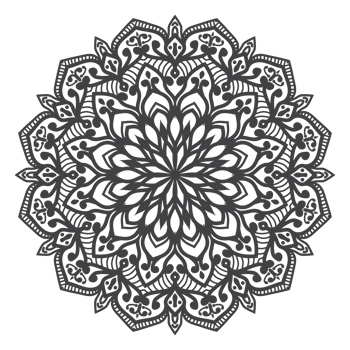 Black Mandala Design png