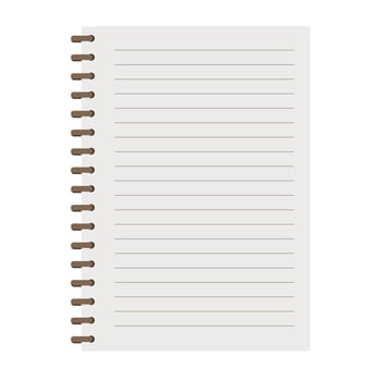 Blank Notebook Page with Lined Design for Notes or Journals vector
