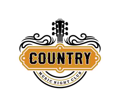 Country music night club or bar icon vector