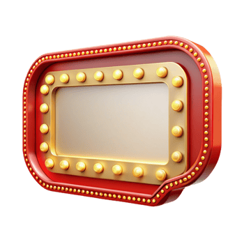 Timeless marquee sign with blank space png
