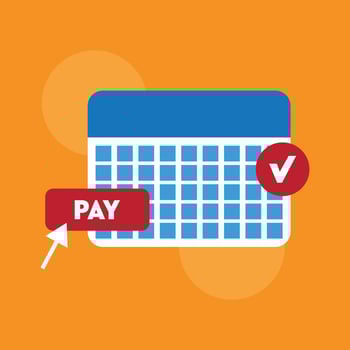 Payment calendar. Calendar with a monthly payment date. vector