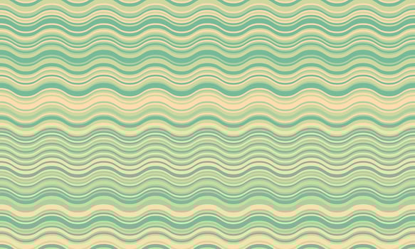 Seamless wavy pastel pattern. Elegant, calming design featuring soft green and beige stripes. Ideal for backgrounds, textiles, website design, and packaging. Versatile and visually appealing. vector