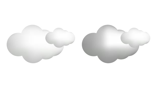 Weather 3d icons realistic isolated set. Day and Night. Cloudy, partly cloudy. Design weather app web site game logo banner. Meteorology concept. vector