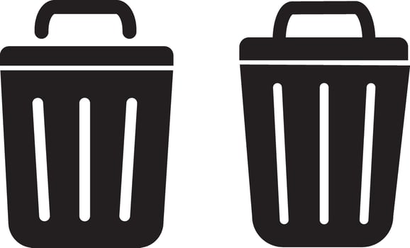 Recycle bin icon, Trashcan Icon Set.Trash Can Button Icon. vector