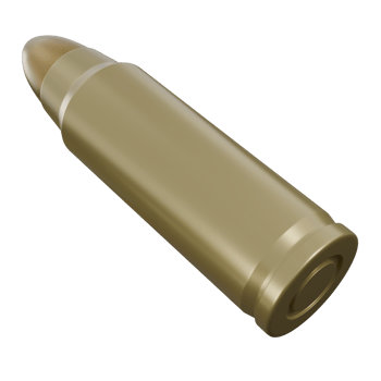 3D Bullet, Precision Ammunition with Realistic Design, 3d illustration of weapon bullet or ammo with gold color, it is perfect military design theme png