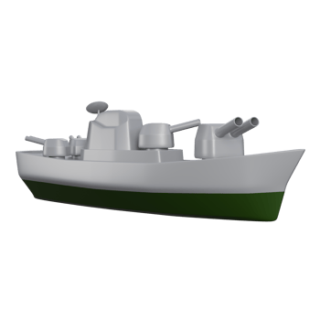 3d object of war ship or military ship png