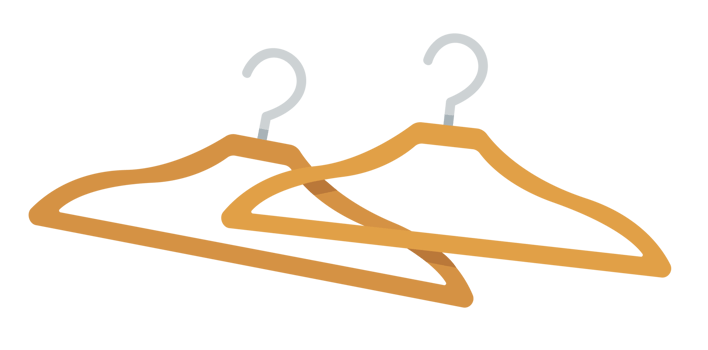 two coat hanger illustration png