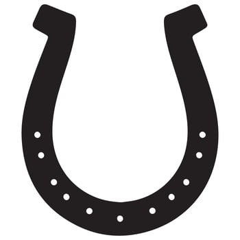 Good Fortune Horseshoe Silhouette Illustration Lucky Charm Design vector